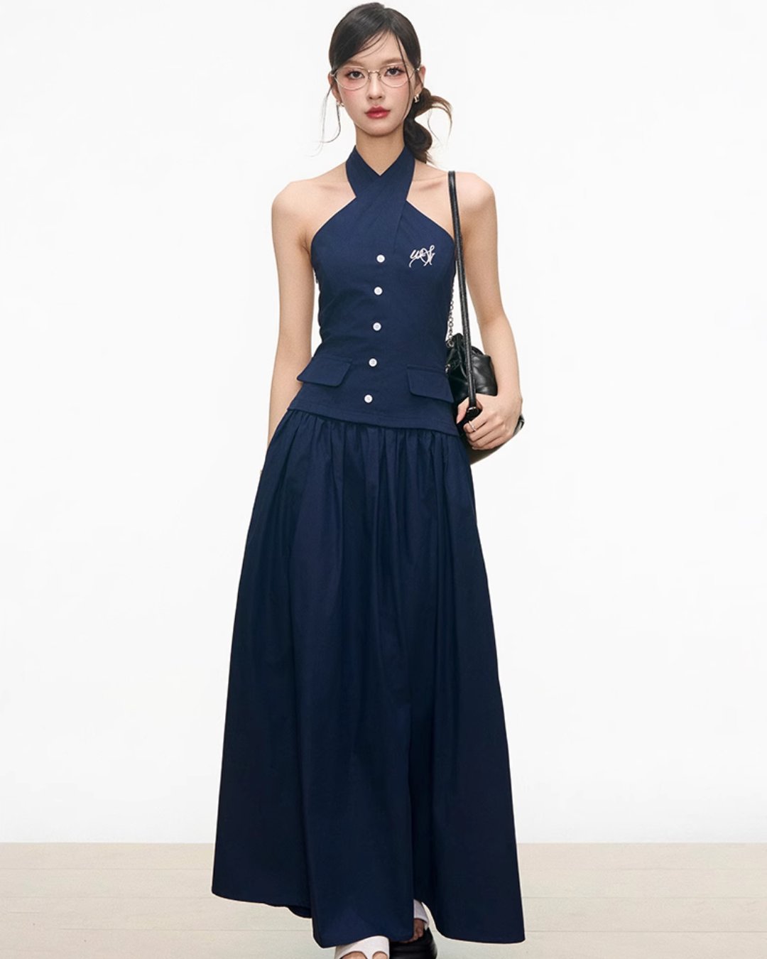 Cross Strap Halter Dress WEO0032