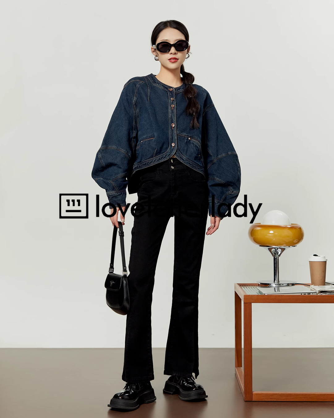 Round Neck Short Denim Jacket LLA0374