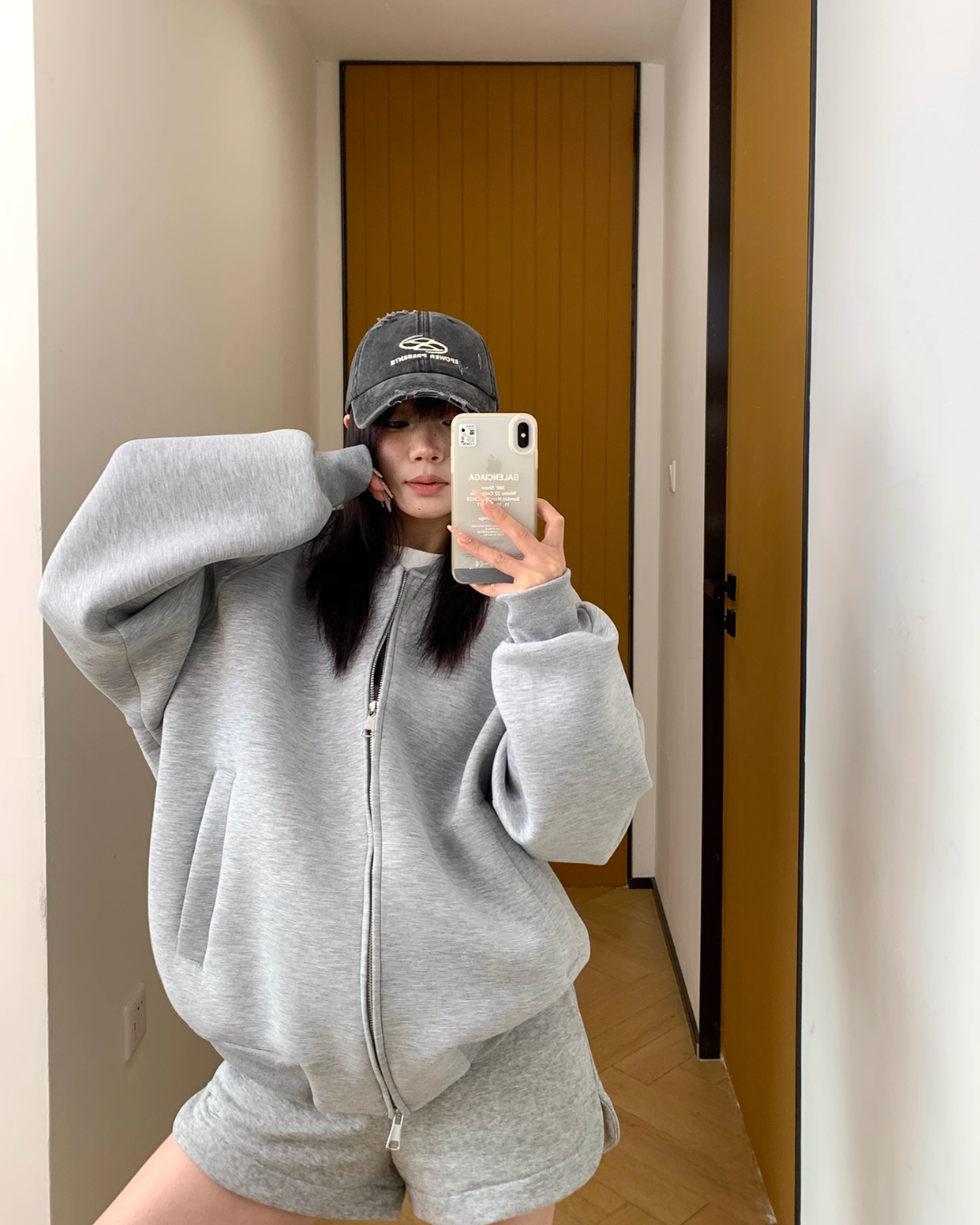 No Collar Zip Sweat Jacket YLS0833
