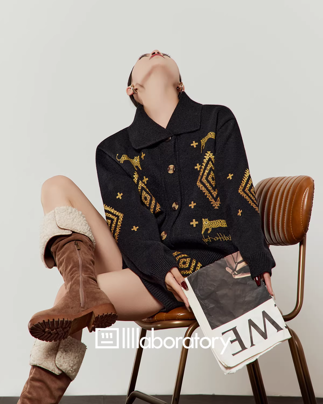 Chic Leopard Knit Top/Shorts LLA0615