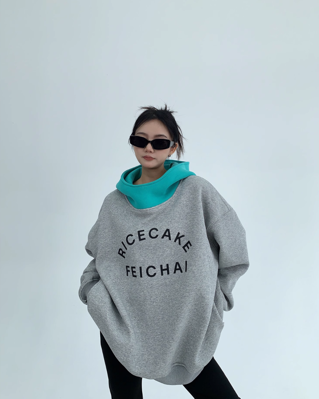 Color Hood Logo Pullover Tops YLS0612