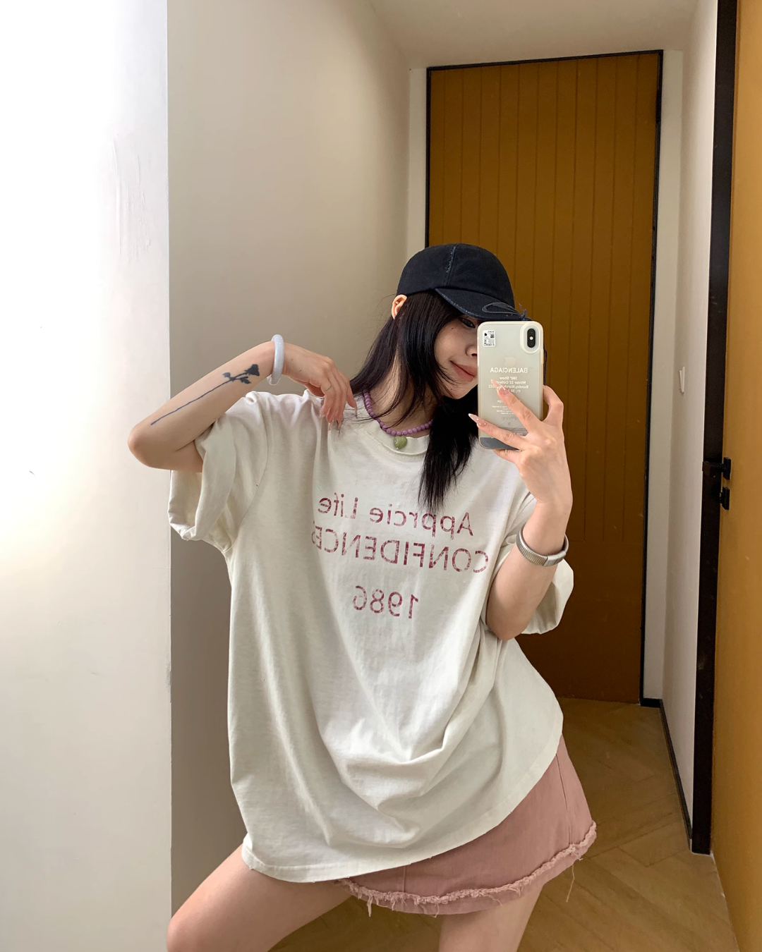 Logo Printed Short Sleeve T-Shirt YLS0835