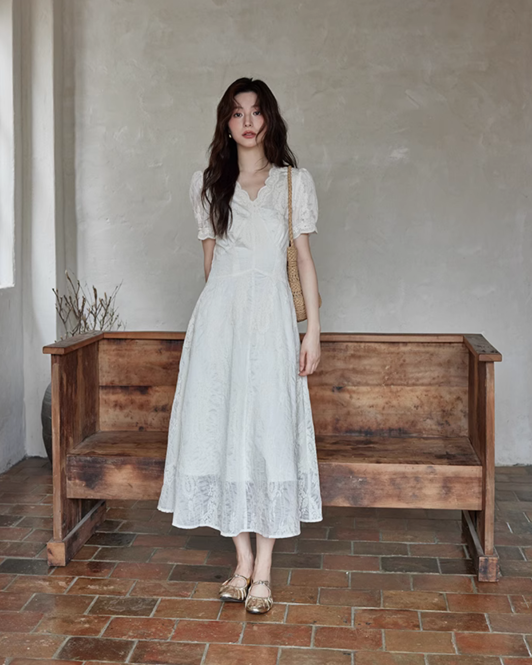 French Lace Long Dress SMS0009