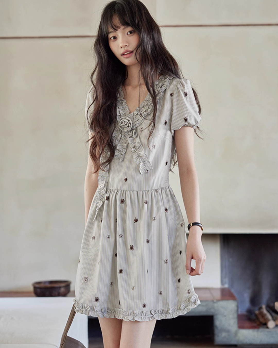 Rose Motif Girly Dress SMS0018