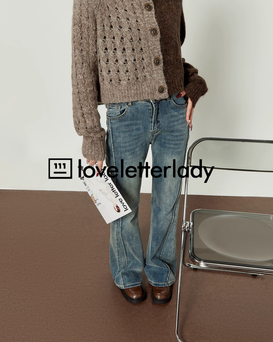 Round Neck Two Color Cardigan LLA0525