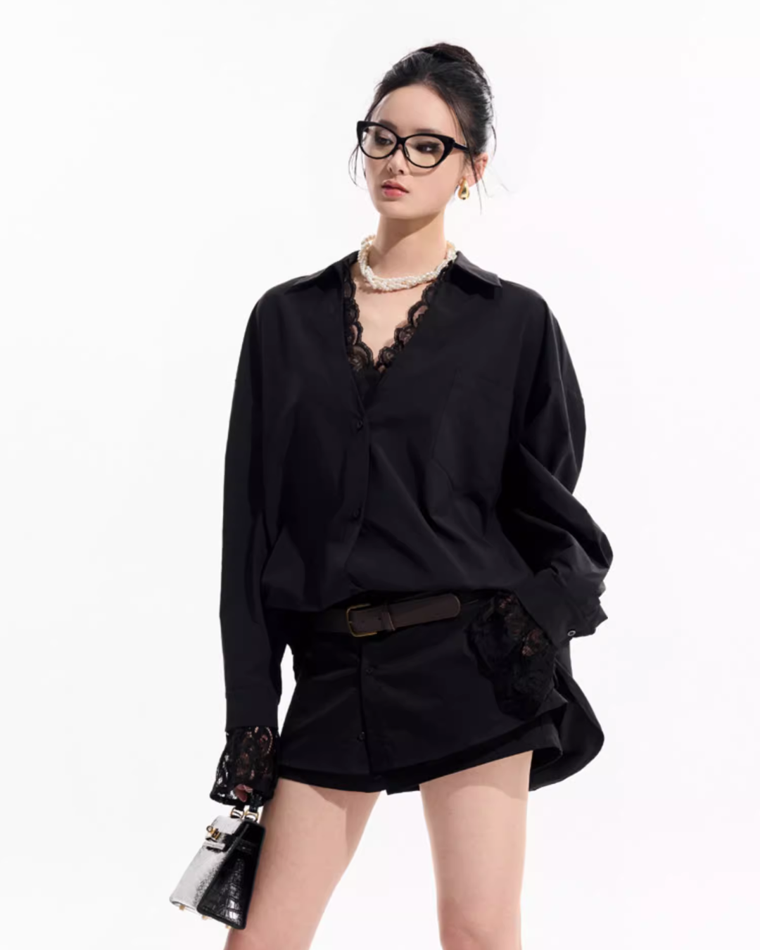 Vintage Lace Two-Piece Shirt / Shirt Skirt TUW0005