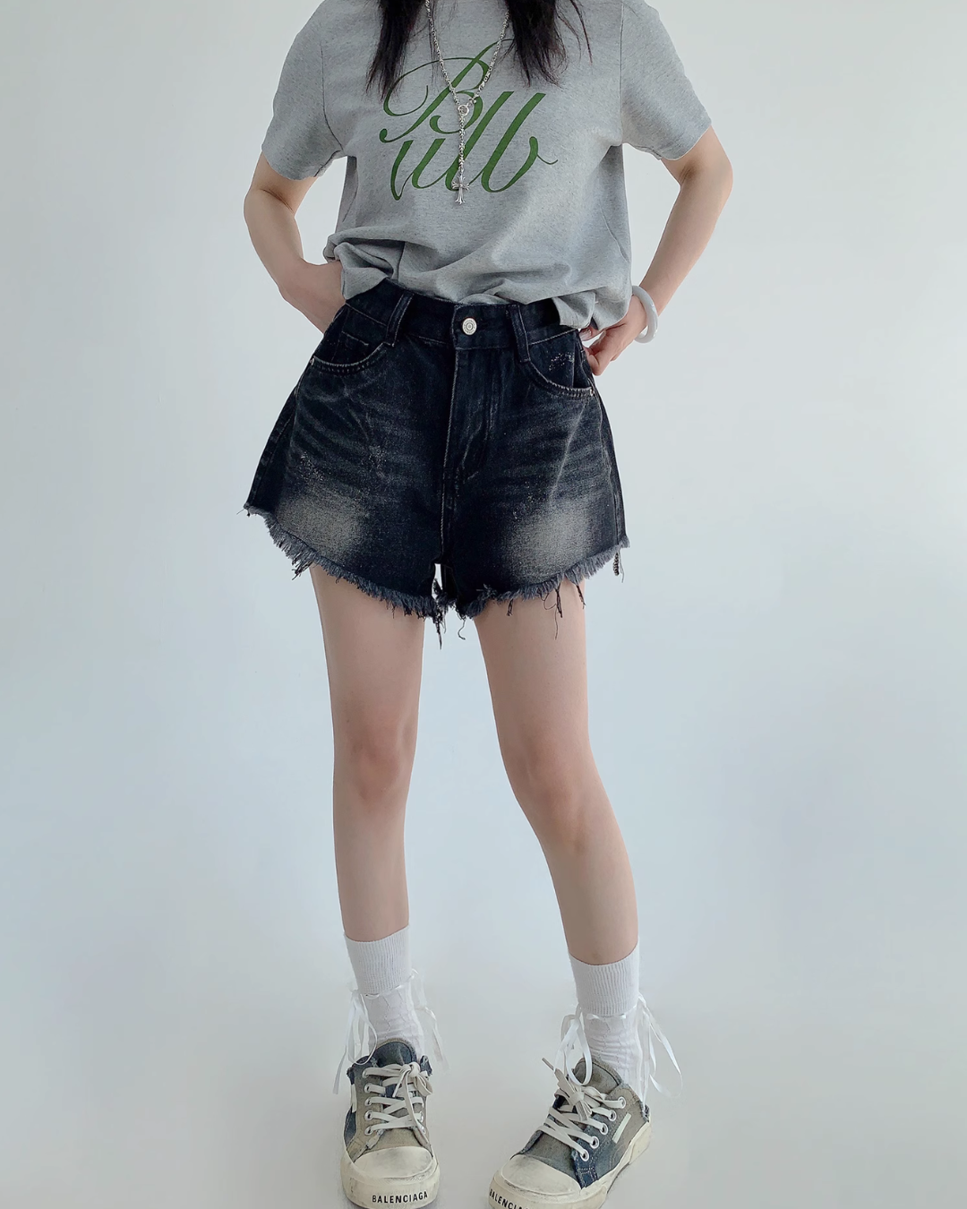 Vintage Denim Short Pants YLS0839