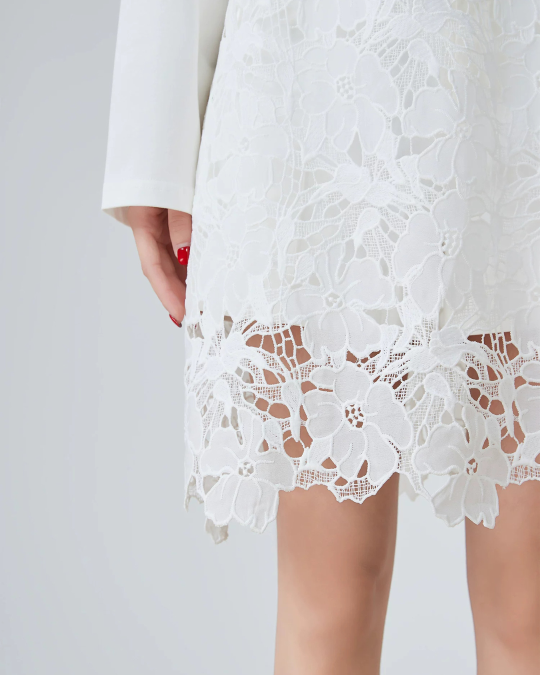 White Lace Docking Top FER0239