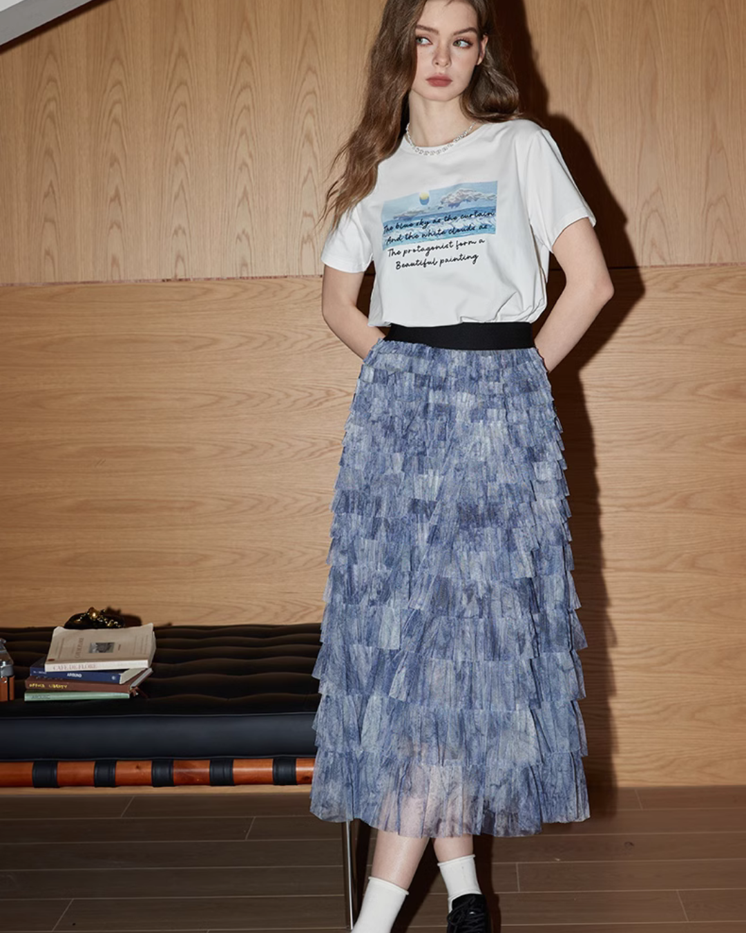 Sea Print Short Sleeve T-Shirt KMV0013