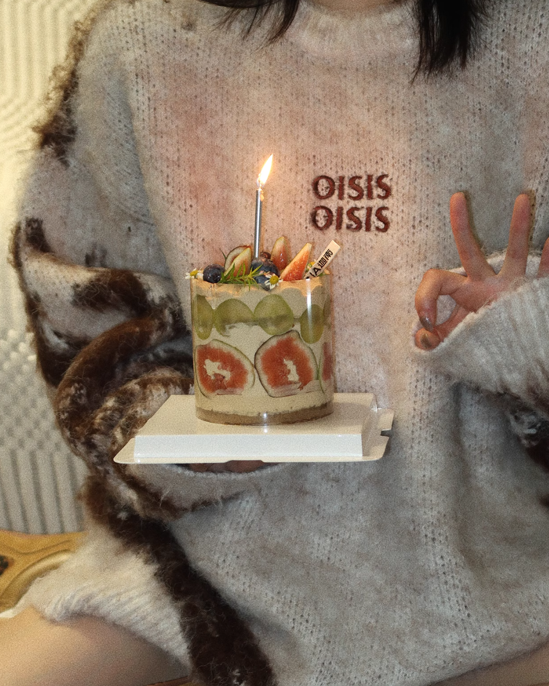 Mohair Marble Knit Tops YLS0610