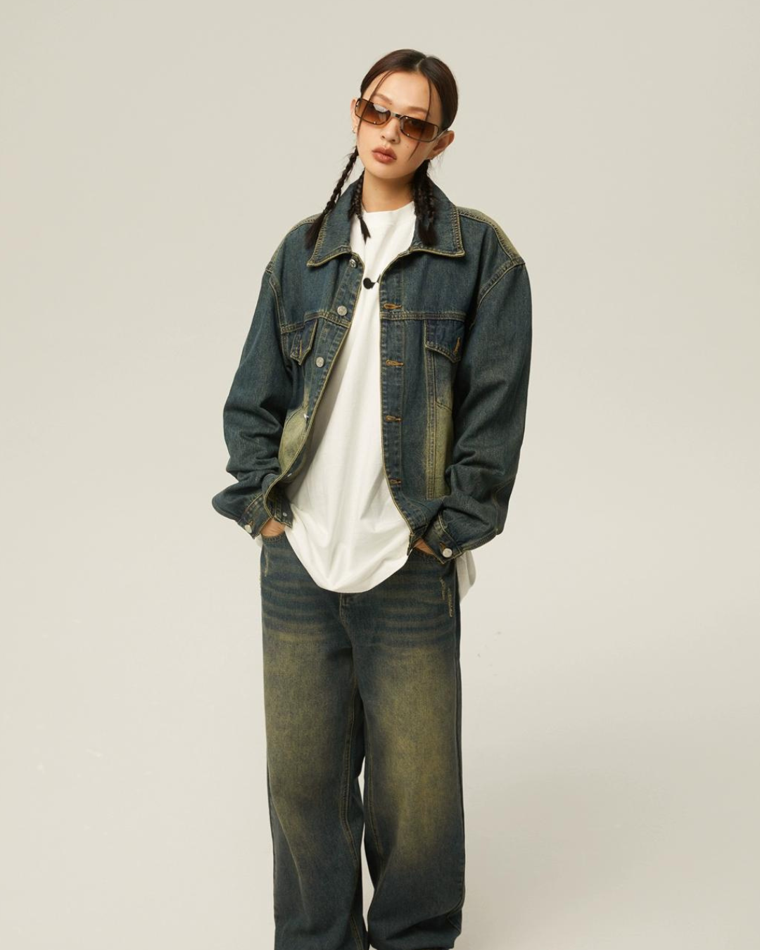 Vintage Denim Jacket & Denim Pants EZK0024