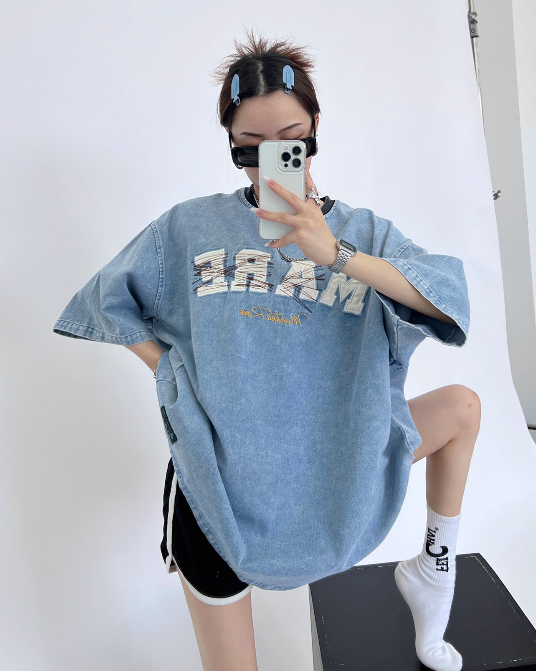 Big Logo Denim T-Shirt YLS0205