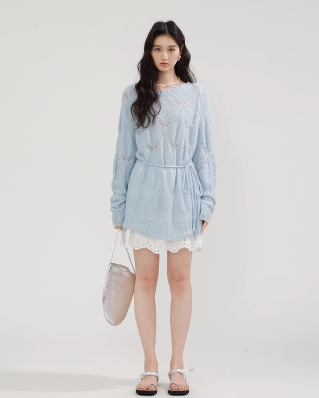 Lace Crochet Knit Dress CHS0010