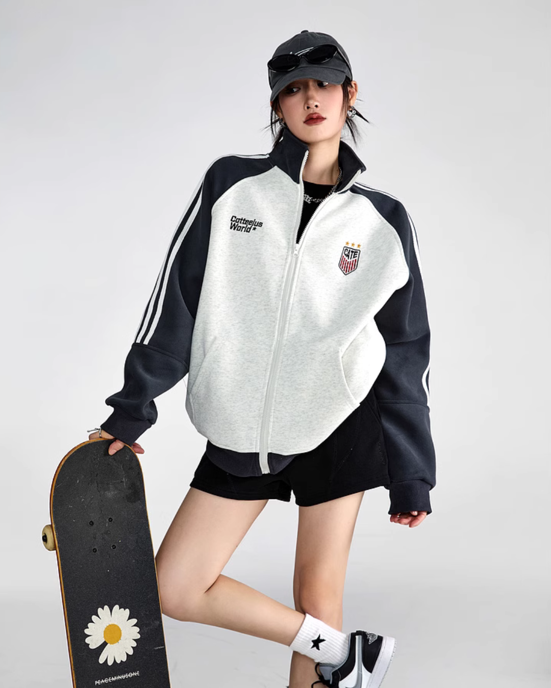 Color Blocked Side Line Track Jacket ICM0060