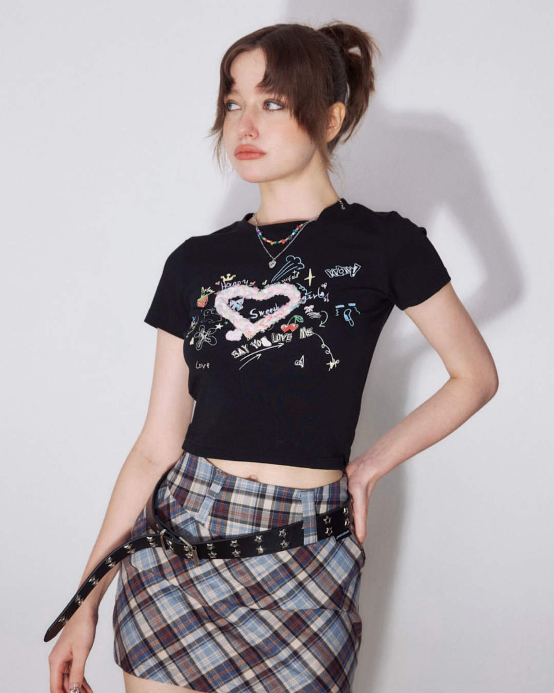 Heart Print Short Tops ZZF0220