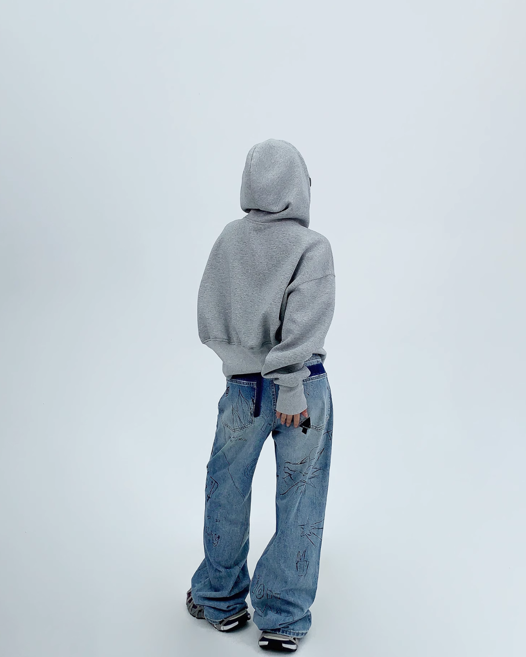Graffiti Design Denim Pants YLS0521