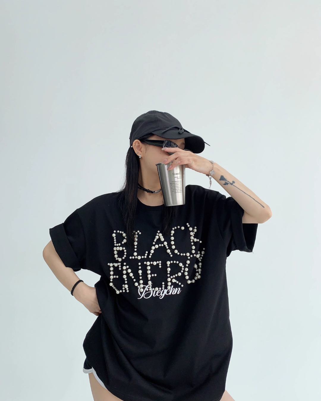 Pearl Logo Loose T-Shirt YLS0257