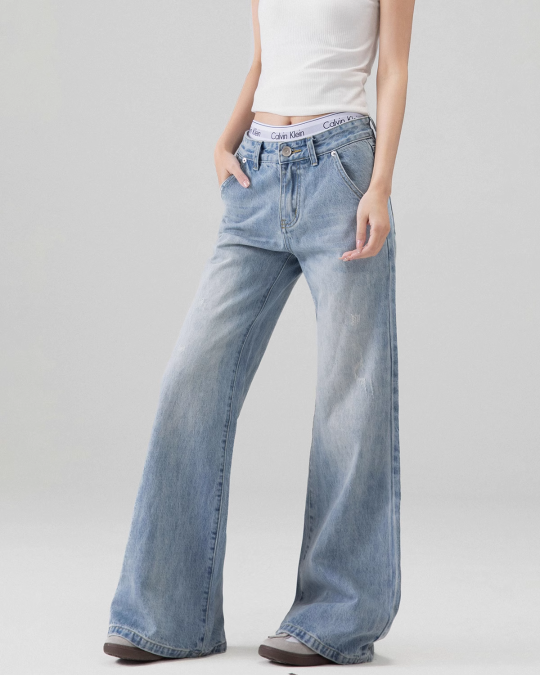 Flare Wide Denim Pants ICM0071