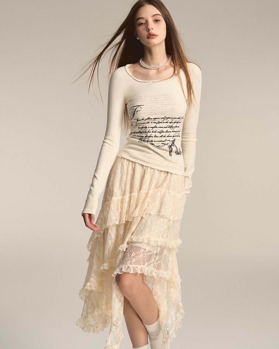 Letter Logo Girly Tops AFD0019