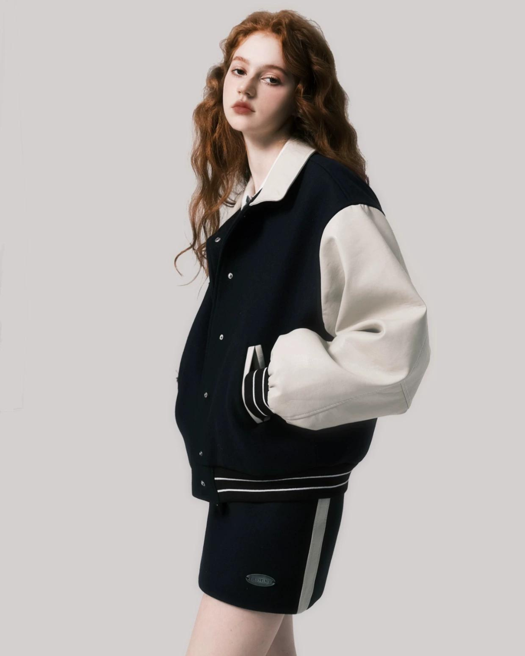Wool Baseball Jacket & Skirt LLS0076