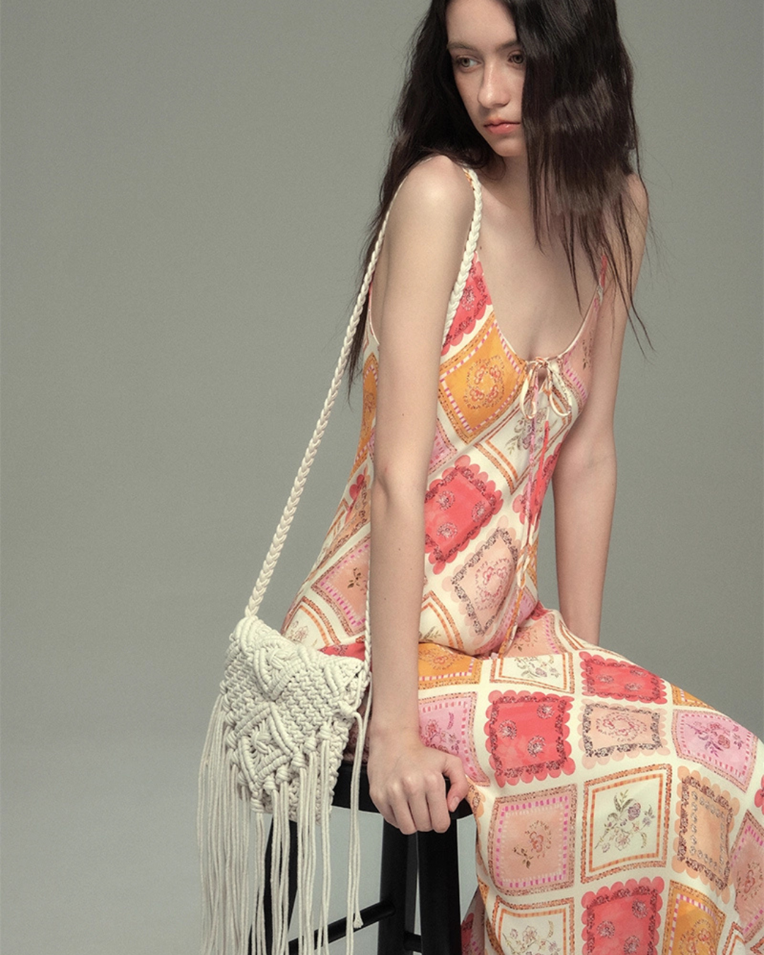 Asian Camisole Long Dress USY0005