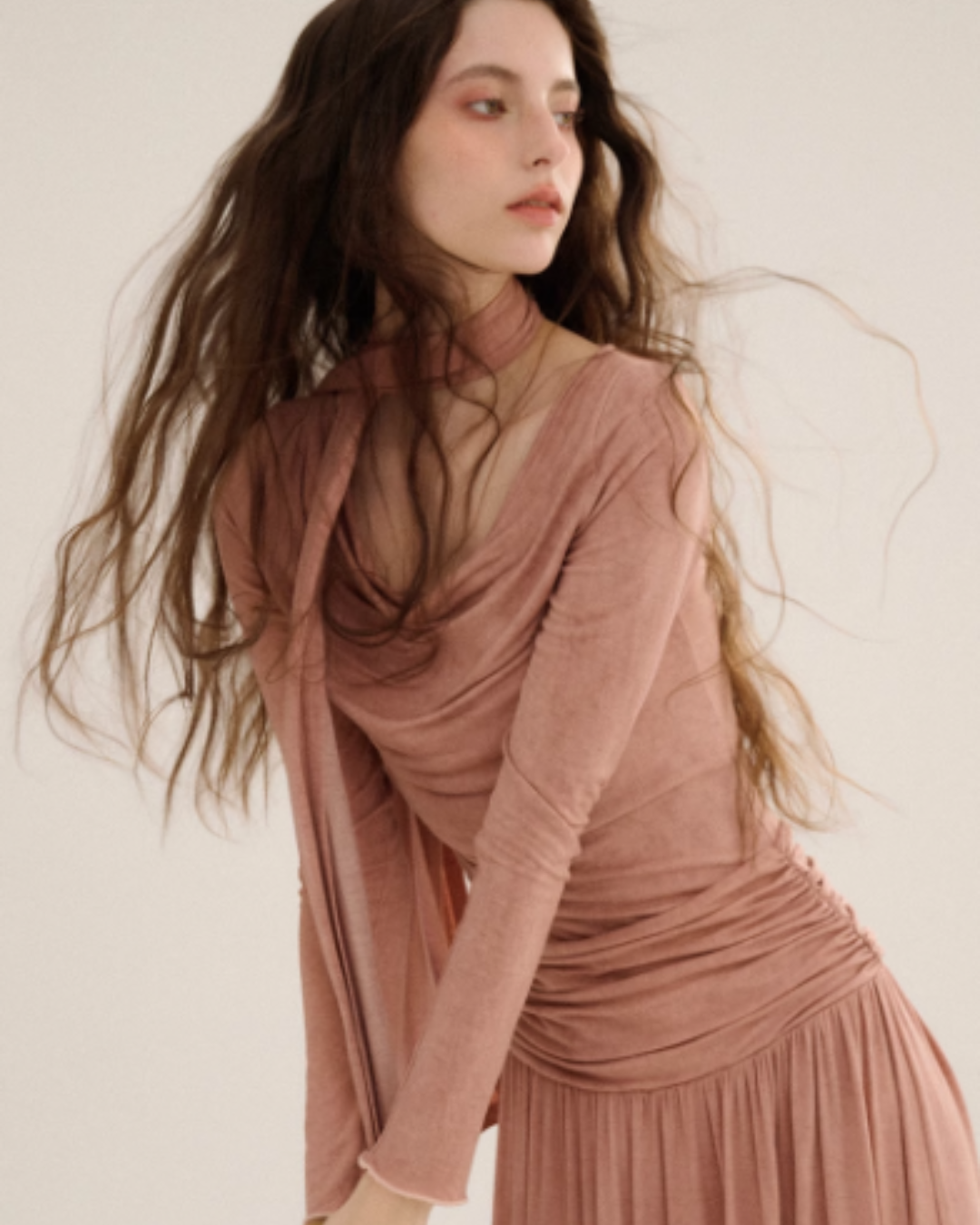 Asymmetrical Knit Tight Dress SNT0004