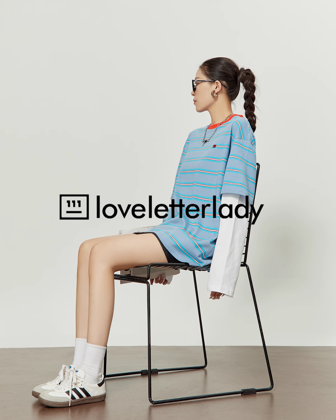 Blue Layered Long Sleeve T-Shirt LLA0304