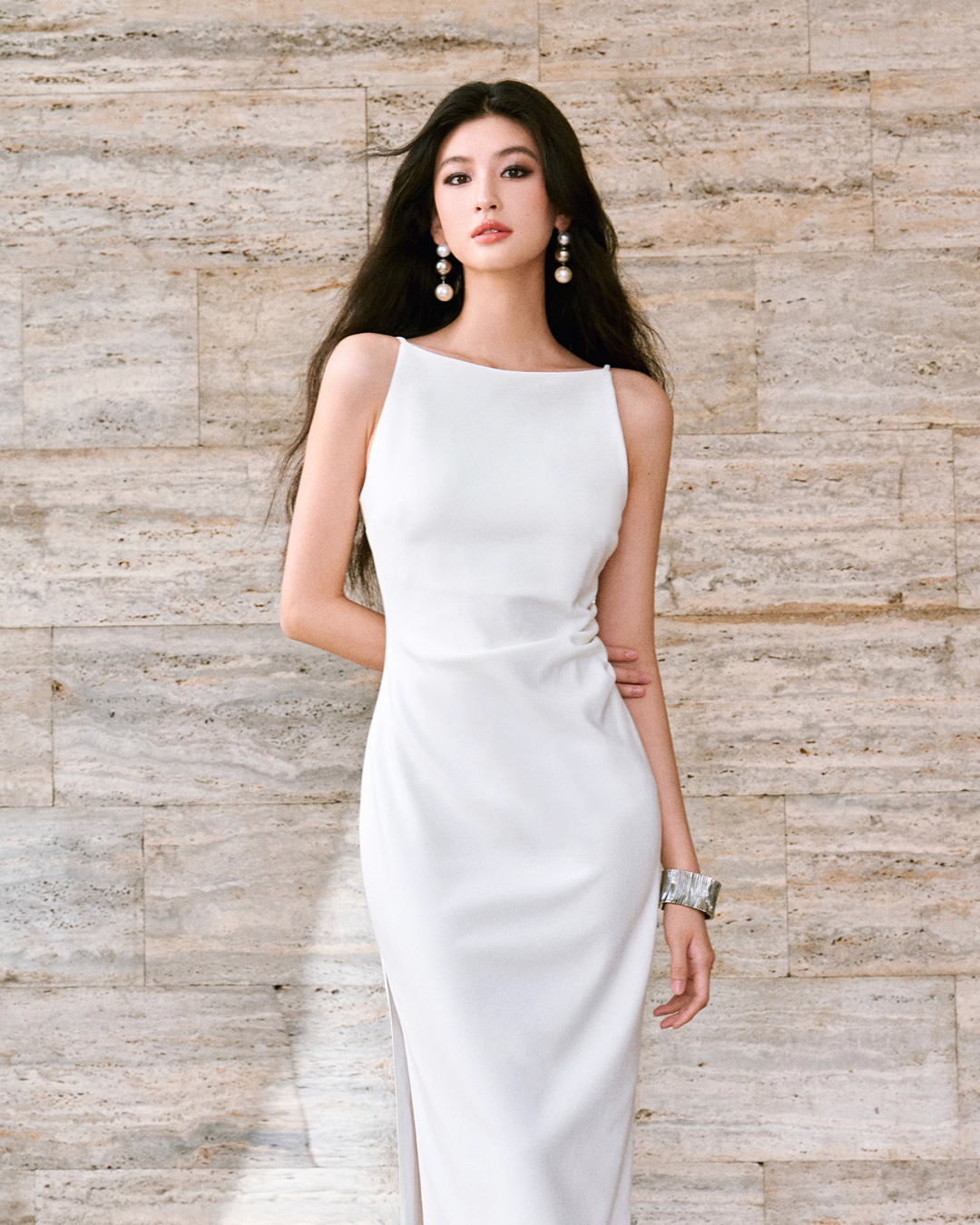 Side Slit Vest Dress WNG0002