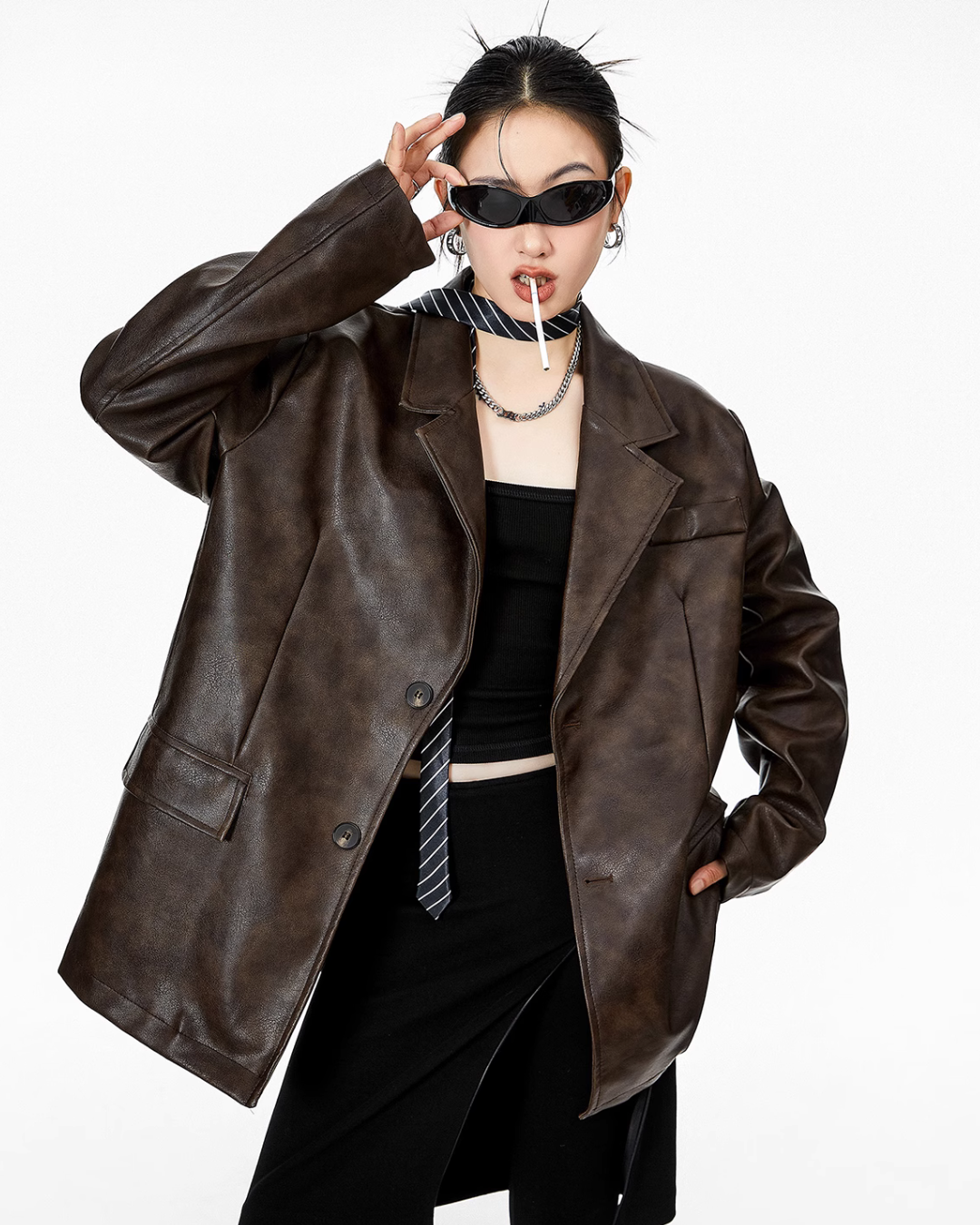 Vintage Leather Jacket ICM0066
