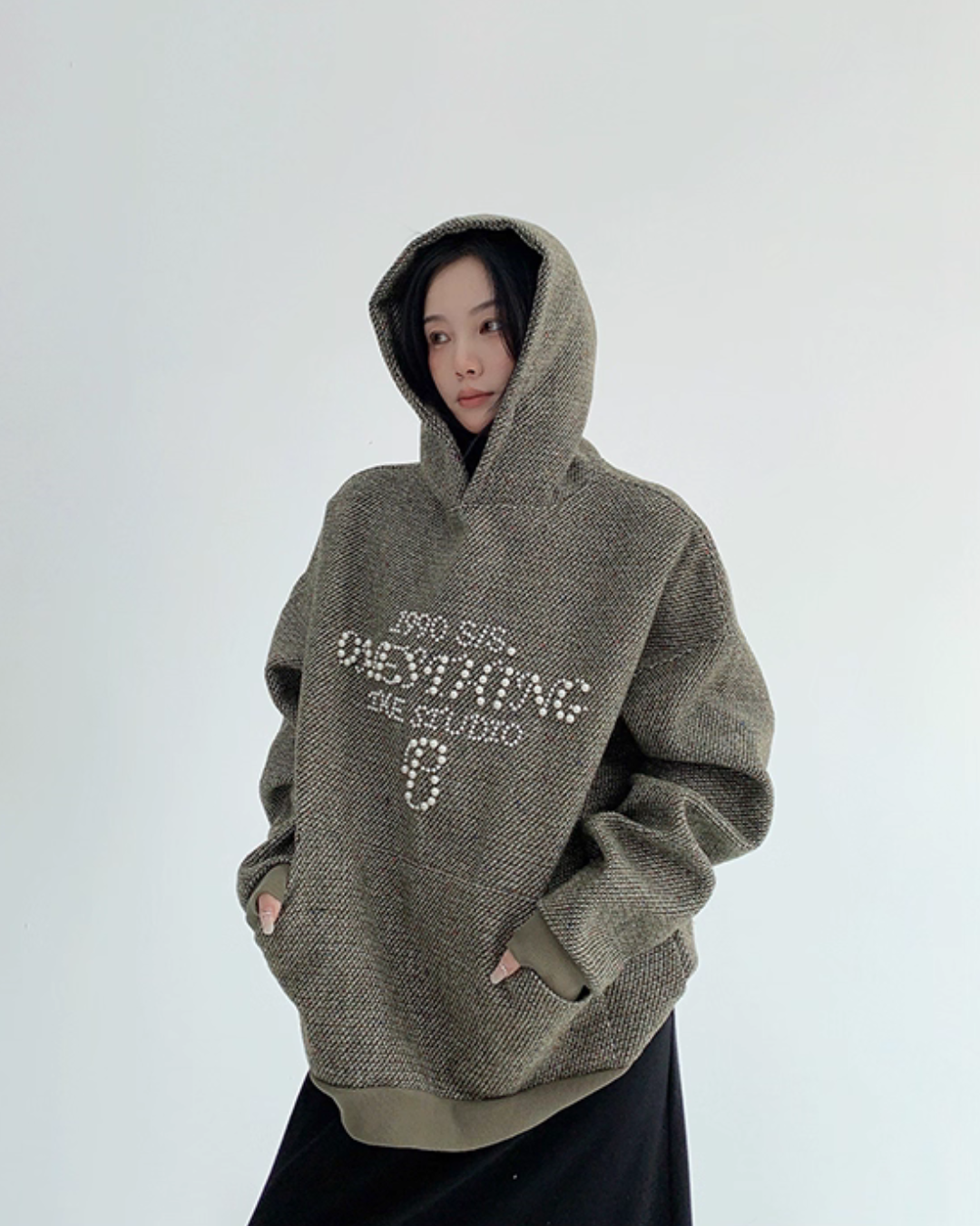Pearl Logo Loose Hoodie YLS0955