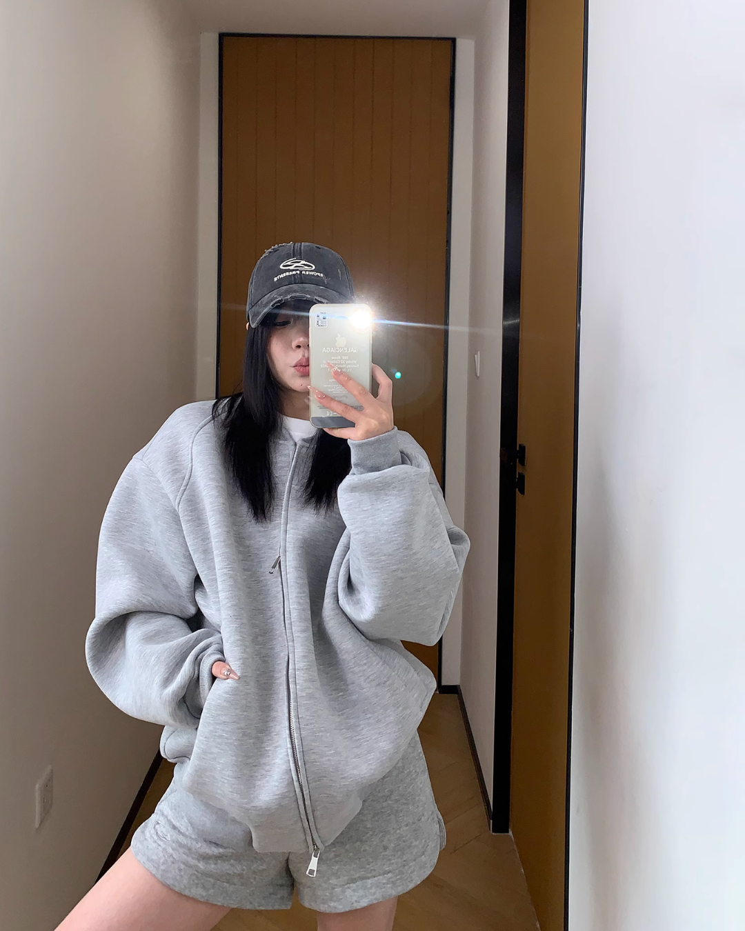 No Collar Zip Sweat Jacket YLS0833
