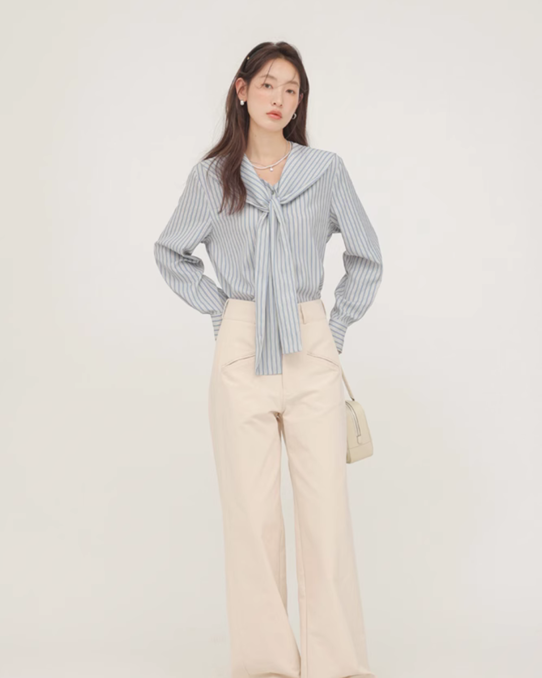 Bowtie Stripe Long Sleeve Shirt CHS0006