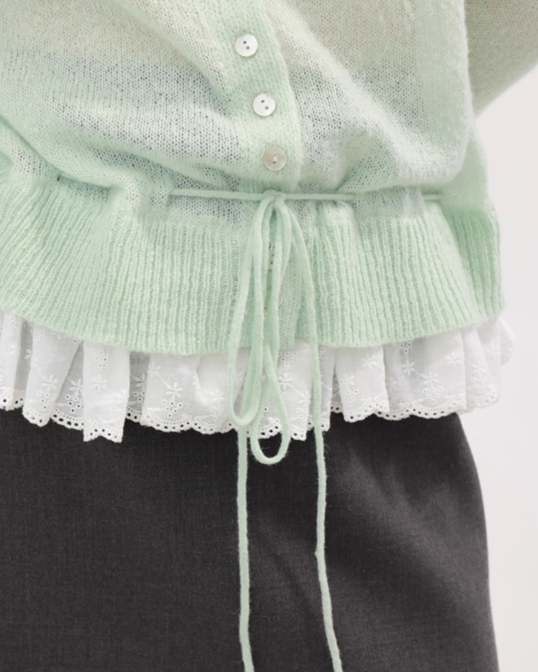 Round Neck Frill Flare Cardigan CHS0009