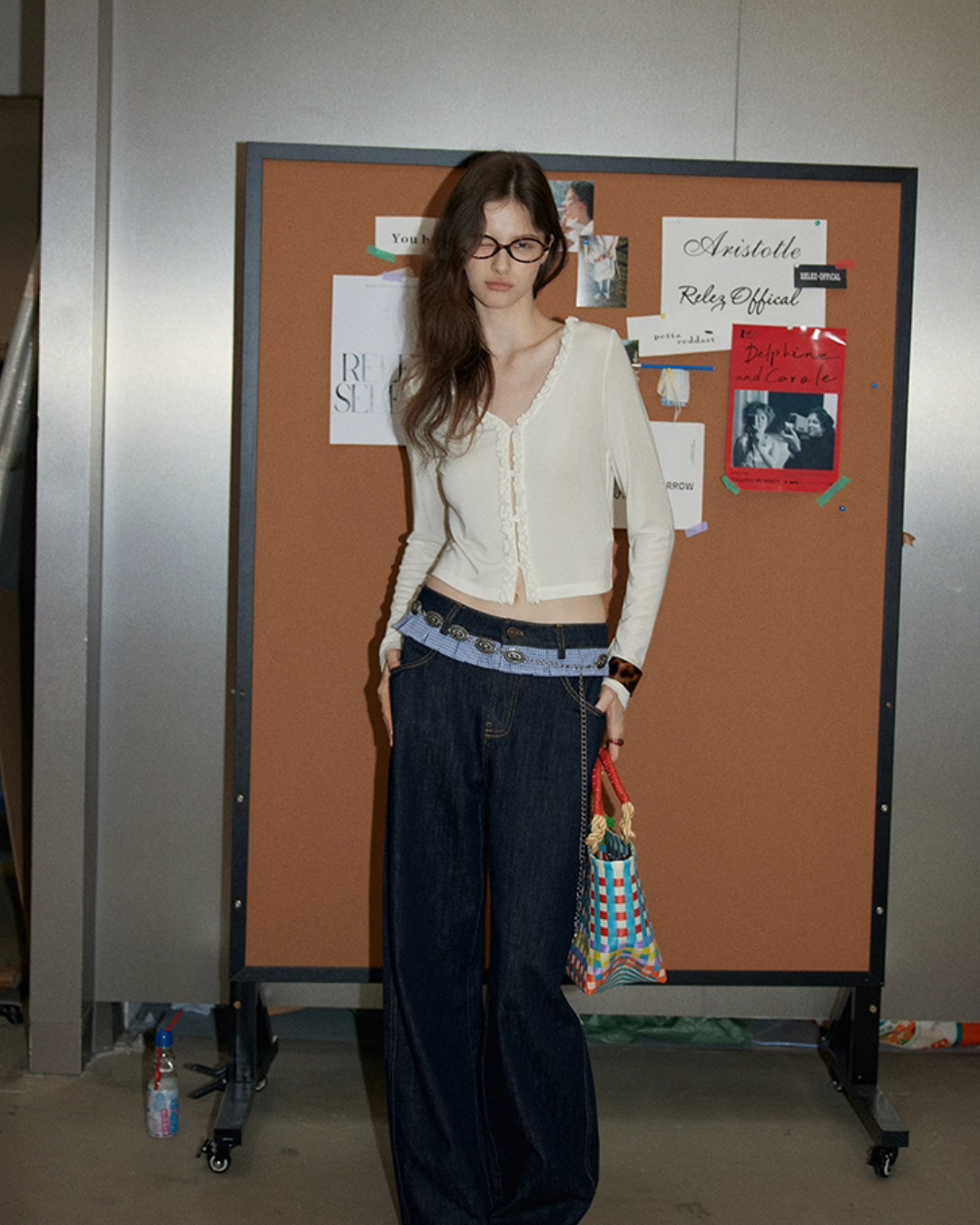 Patchwork High Waist Wide Pants RLZ0008