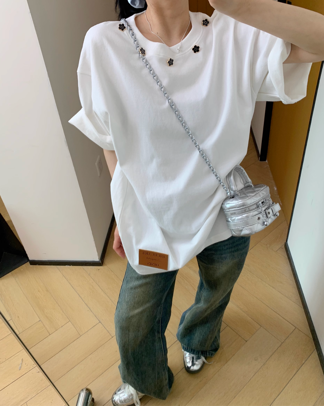 Collar Flower T-Shirt YLS0857