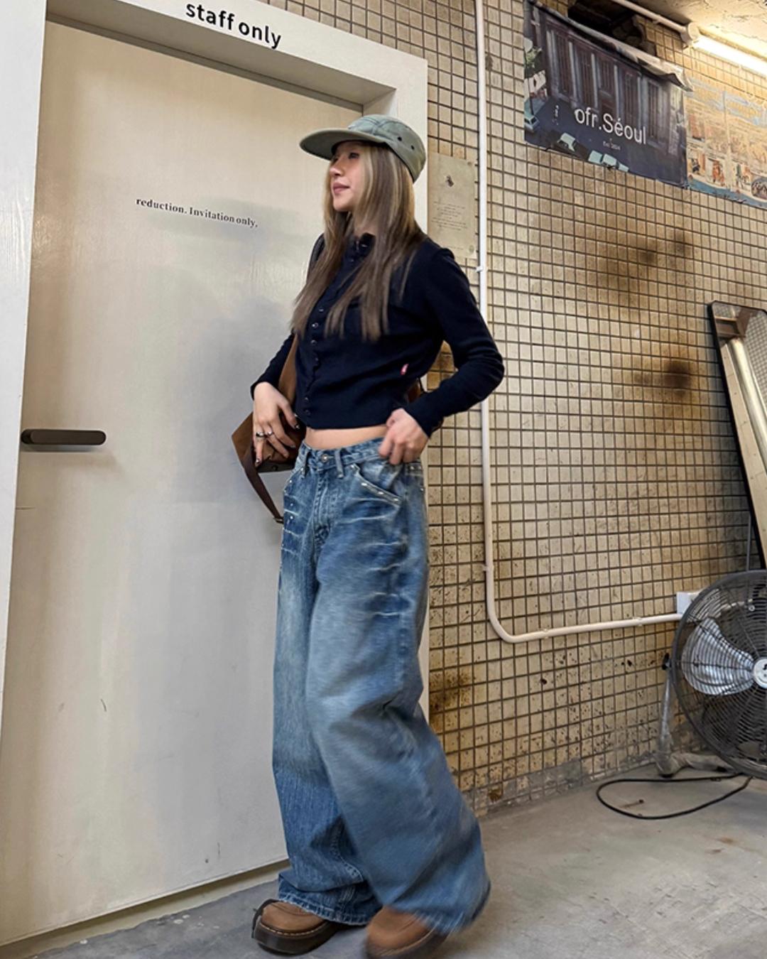 Washed Wide Denim Pants CYE0024
