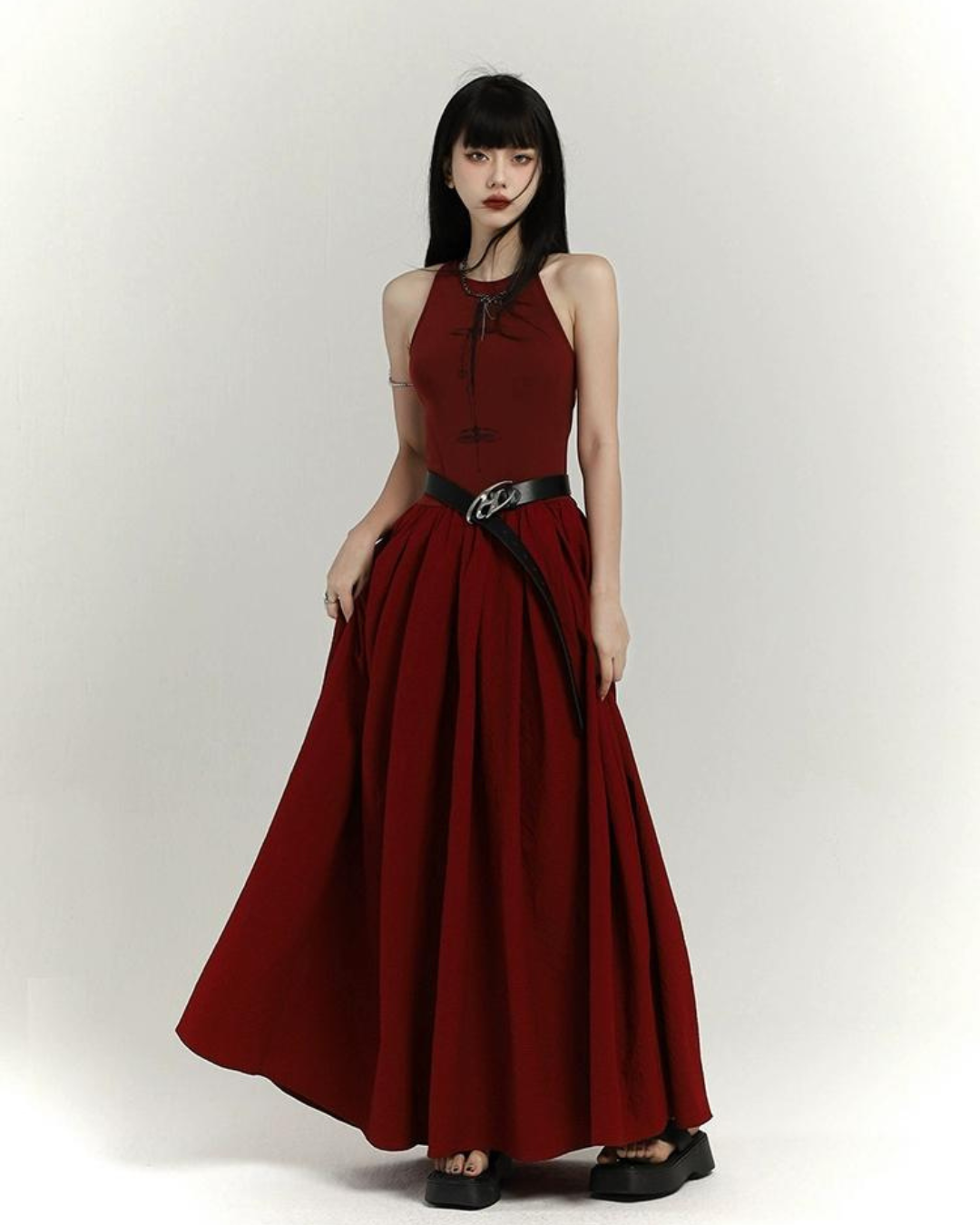 Back Open Long Nose Dress lgh0019