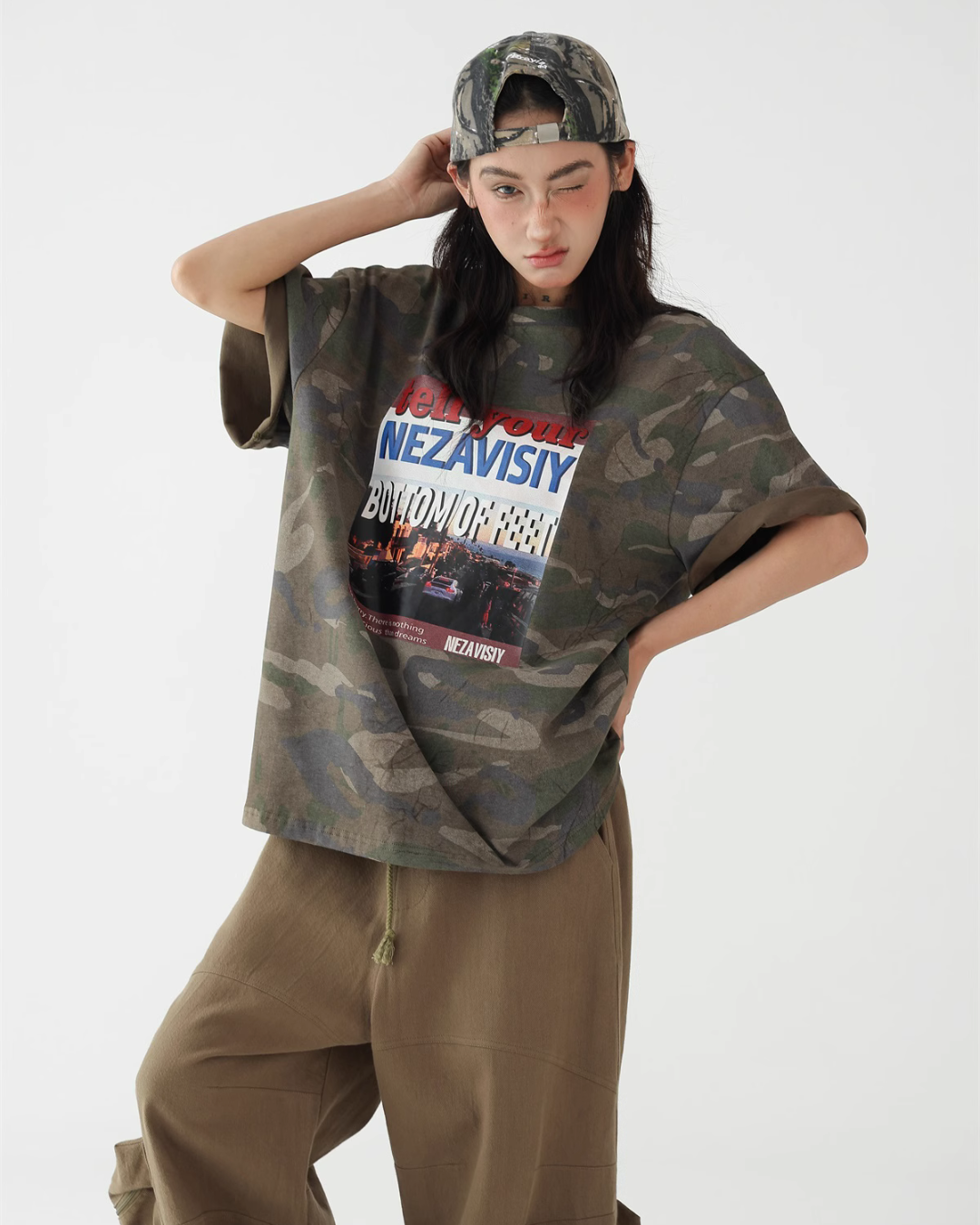 Retro Camouflage Short Sleeve T-Shirt ACS0252