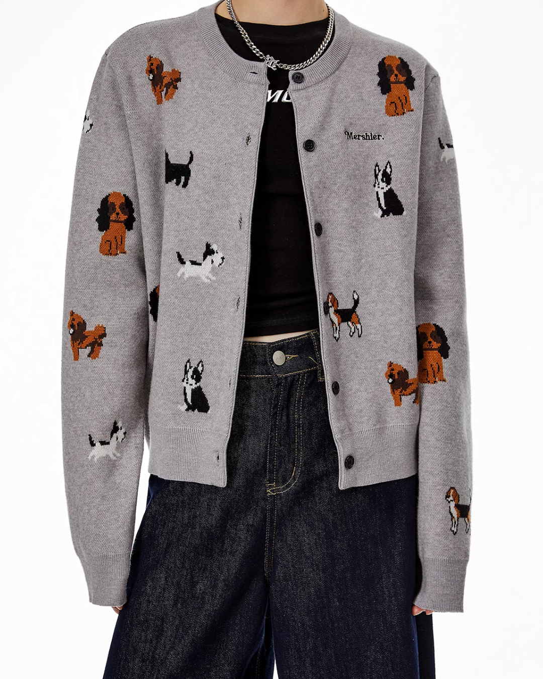 Dog Short Knit Cardigan ICM0062