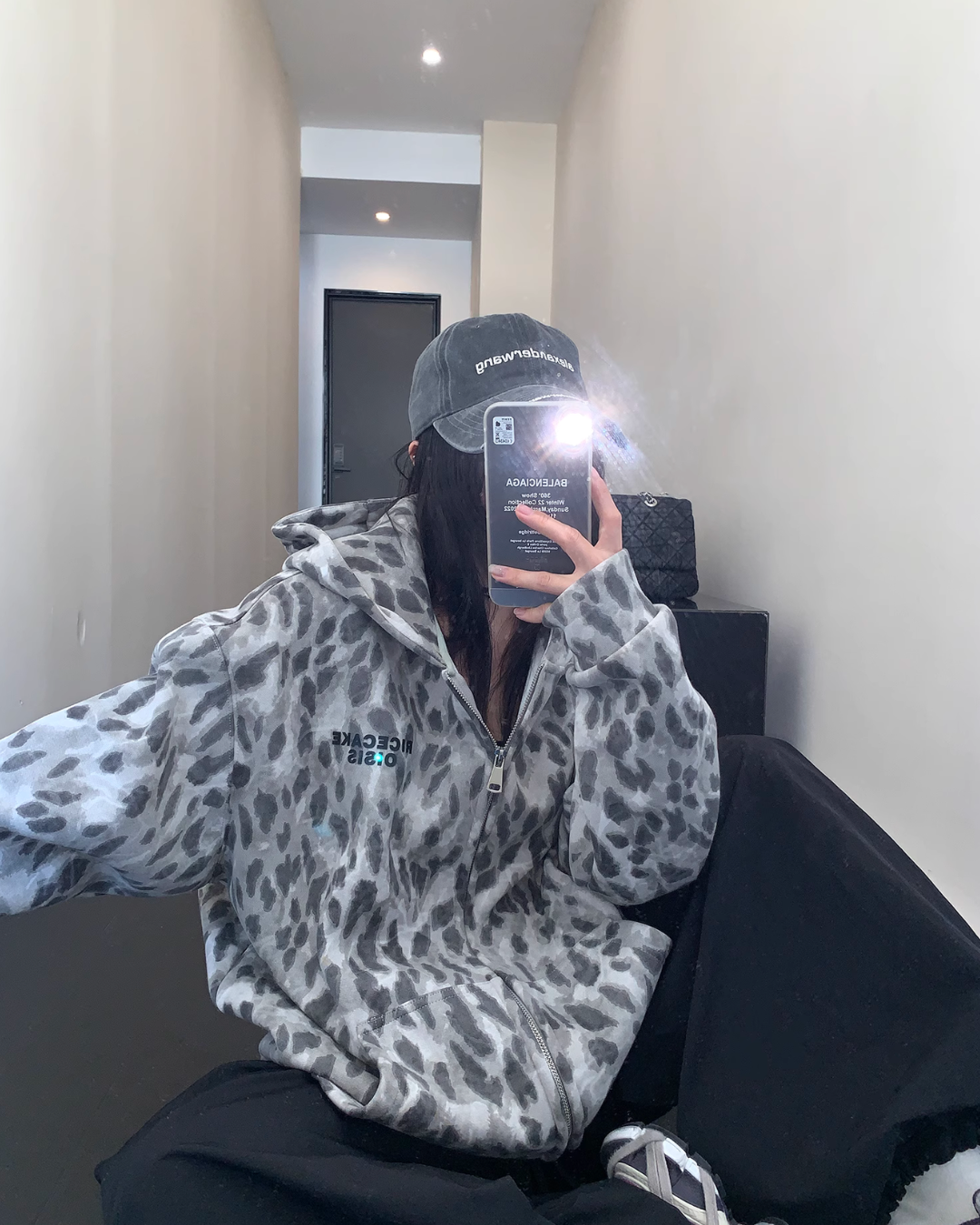 Leopard Print Hooded Jacket YLS0439