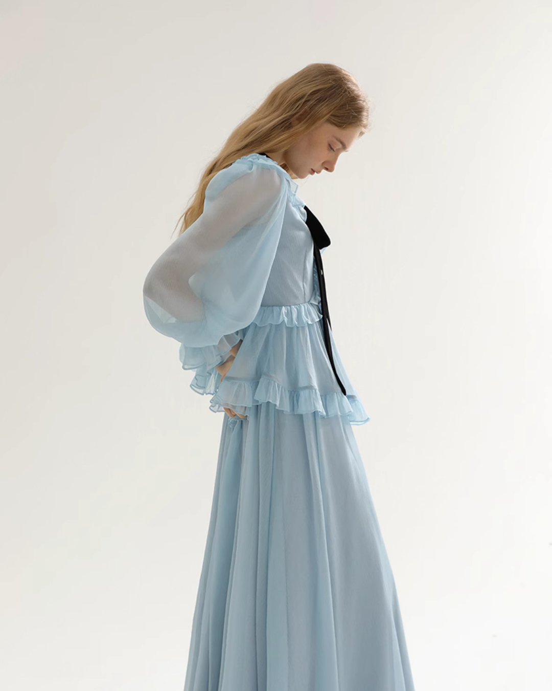 Flared Ribbon Dress SNT0005