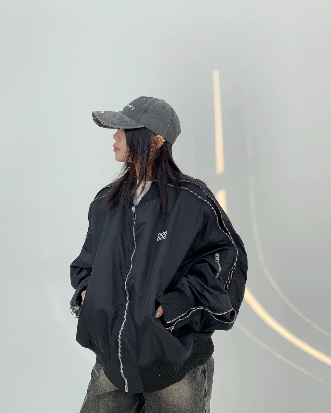 Zip Side Line MA-1 Blouson YLS0823
