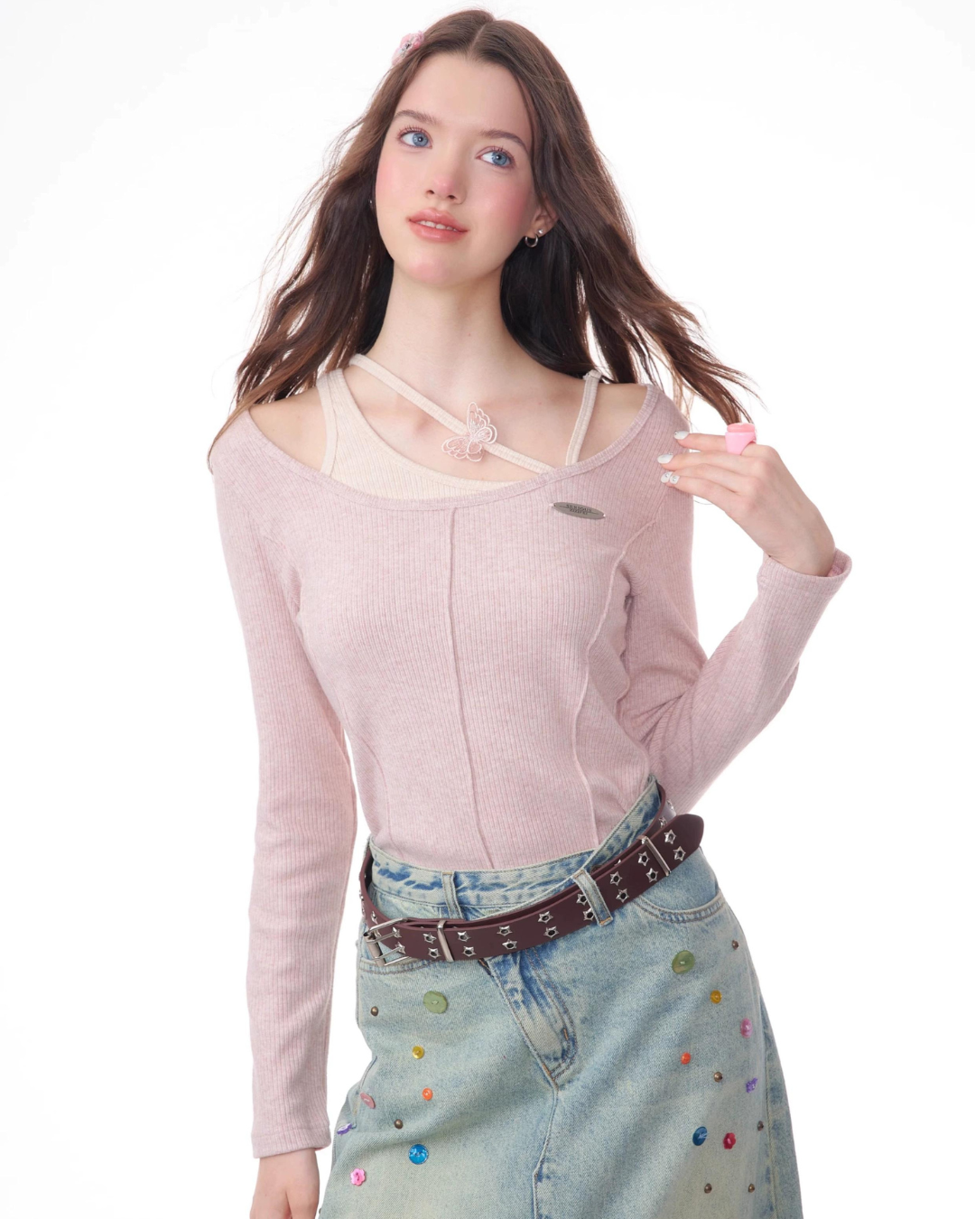 Layered Slim Knit Tops ZZF0346