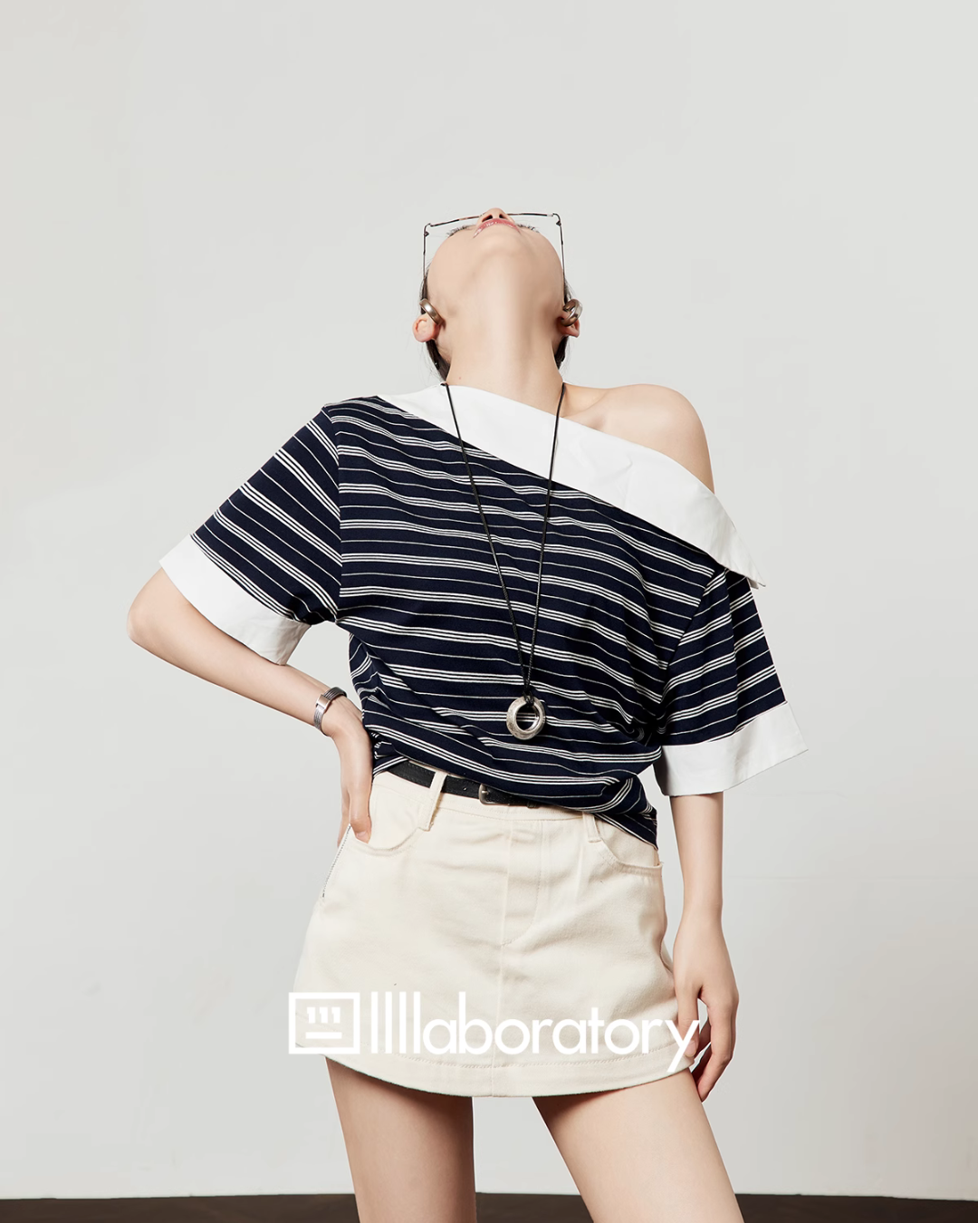 One Shoulder Border Top LLA0444