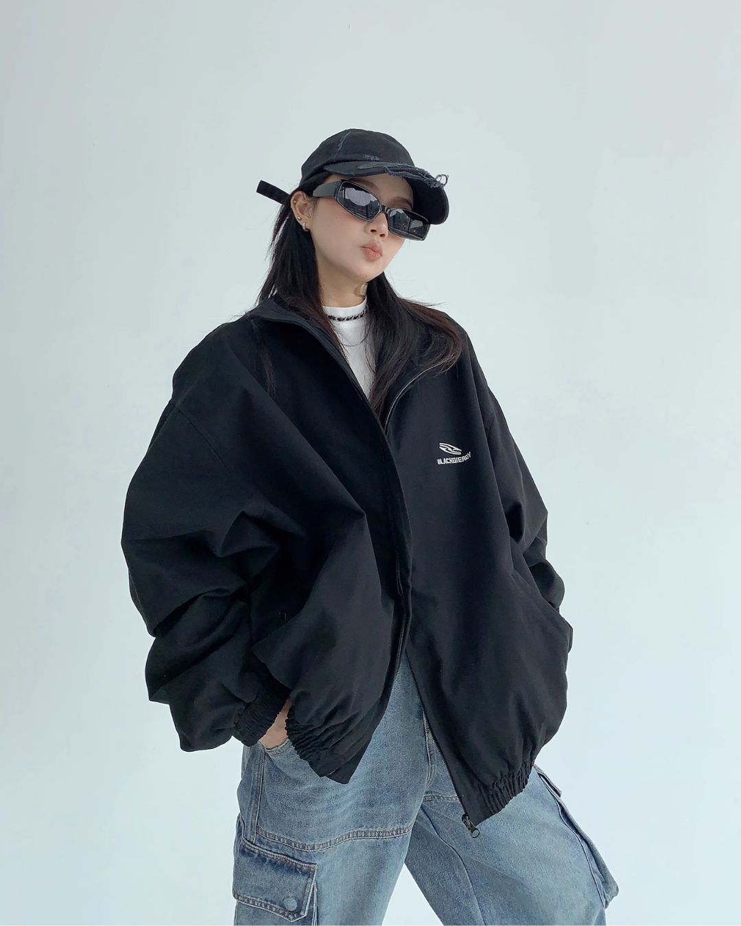 Stand Neck Nylon Jacket YLS0485