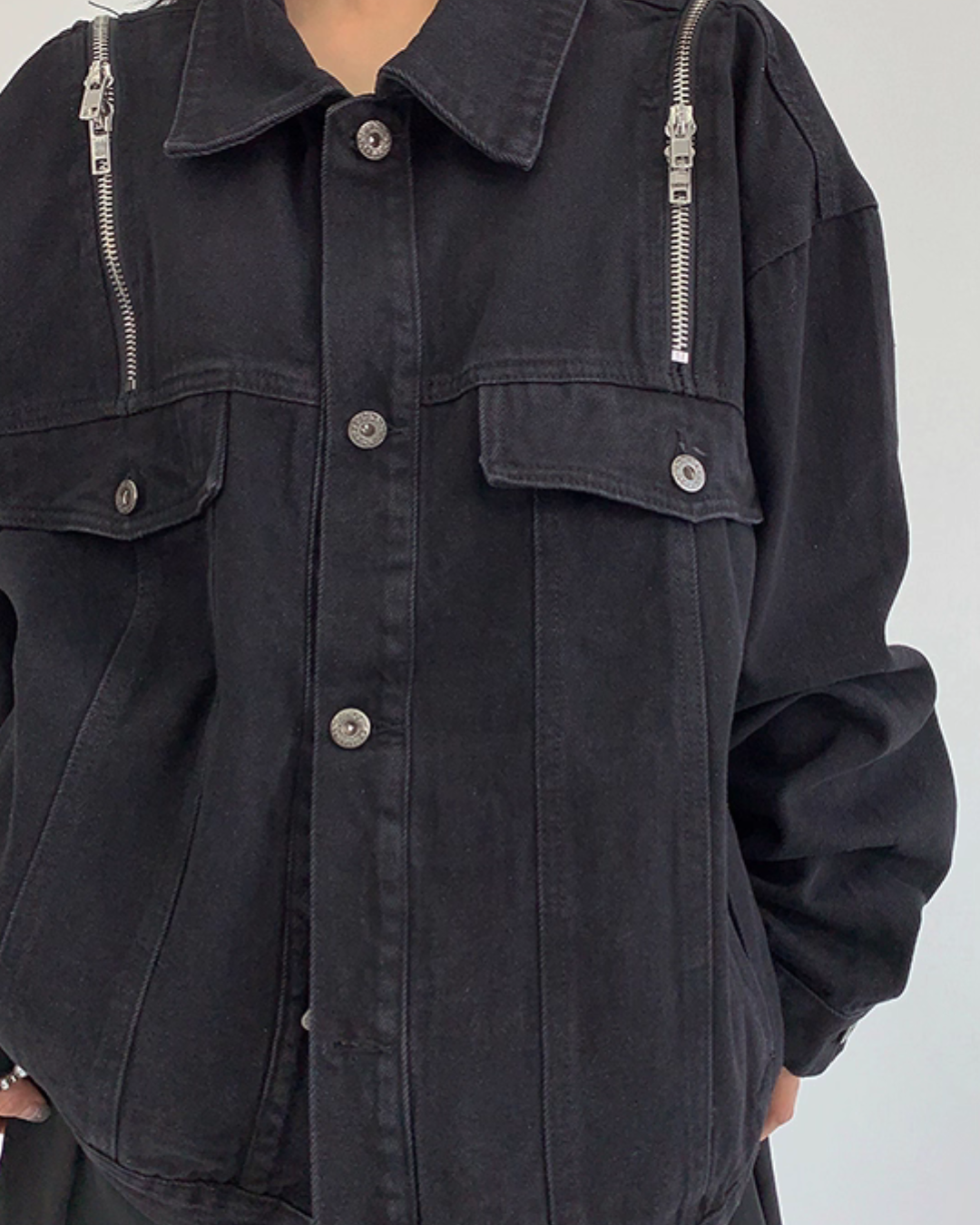 Vintage Zipper Denim Jacket YLS0896