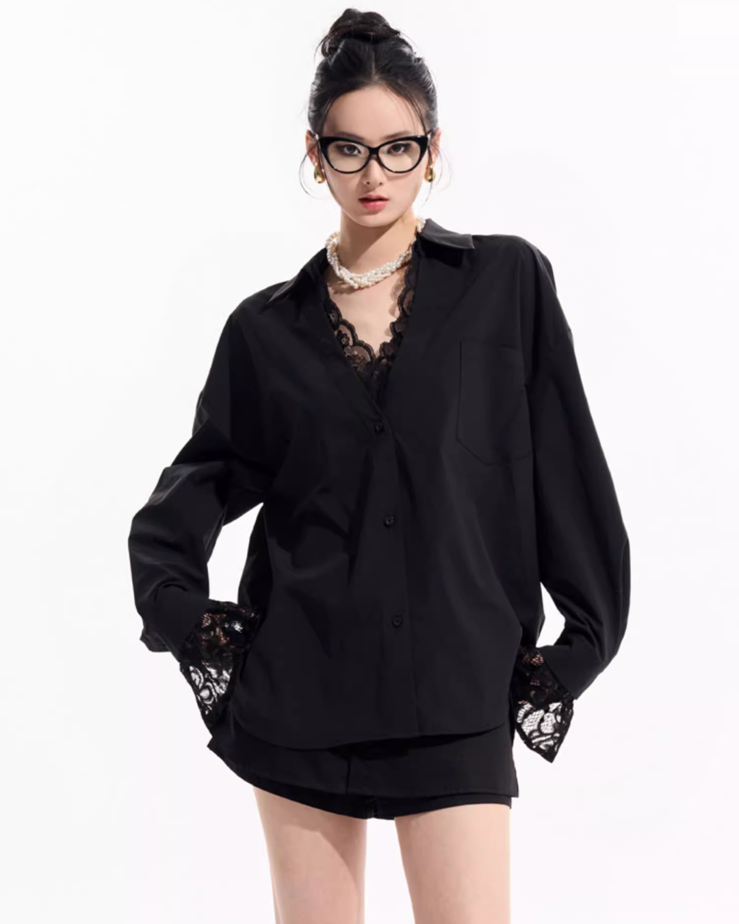Vintage Lace Two-Piece Shirt / Shirt Skirt TUW0005
