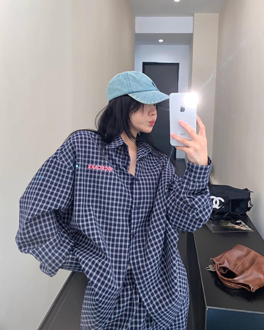 Plaid Long Sleeve Shirt / Loose Pants YLS0916