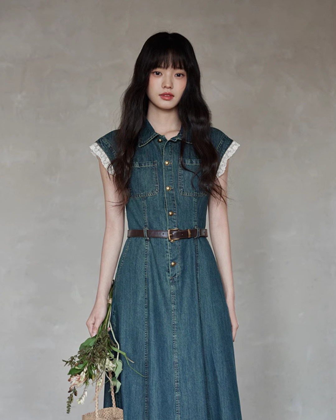 French Girly Denim Dress SMS0002