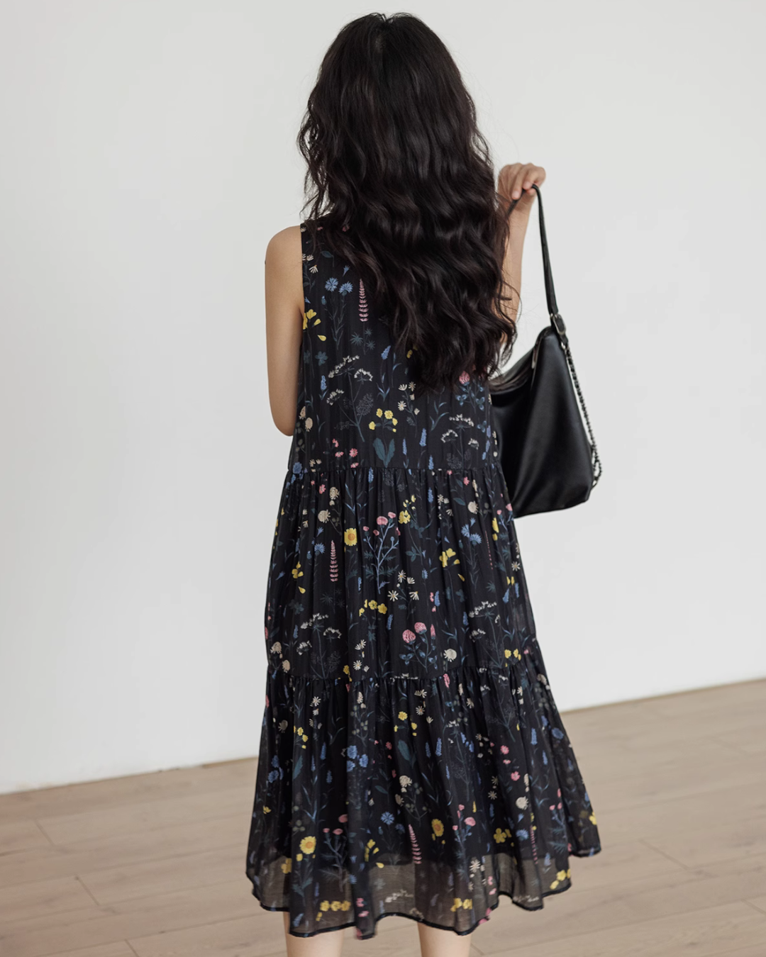 Tiered Flower Long Dress VAS0048